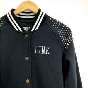 Victoria secret varsity style jacket with studs